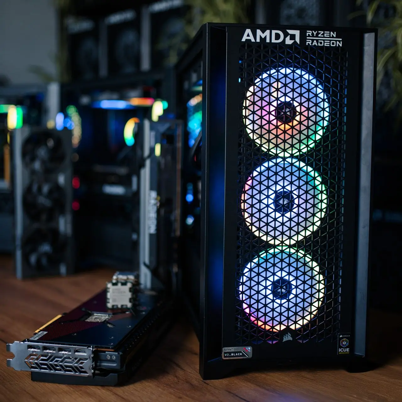 Rent AMD computers. We have a fleet of 500 tournament-ready PCs available for short-term, event rentals. These computers are readily available in any quantity and can be tailored to the needs of any event. They are delivered in dedicated transport cases.