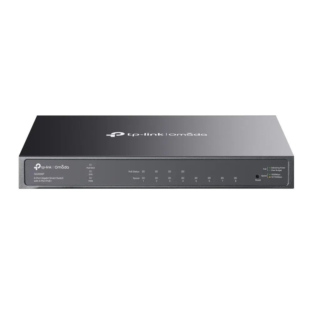 Omada 8-Port Gigabit Smart Switch with 4-Port PoE+ SG2008P